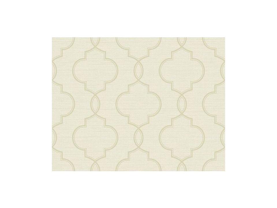 Kenneth James Malo Cream Sisal Ogee Wallpaper