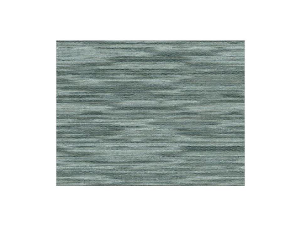 Kenneth James Bondi Teal Grasscloth Texture Wallpaper