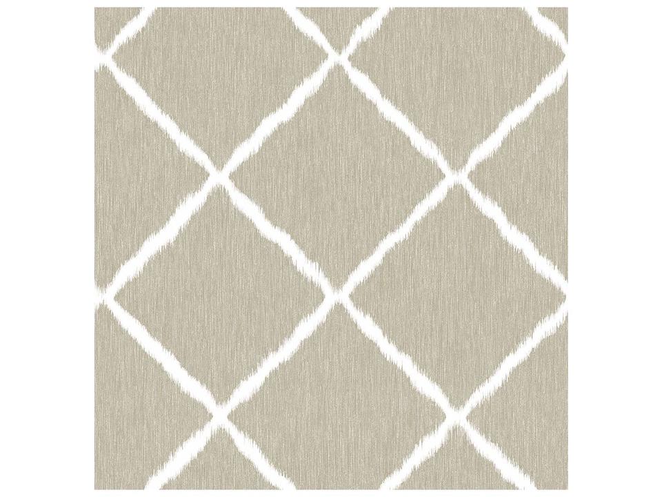 A-street Prints Linen Ikat Trellis Wallpaper