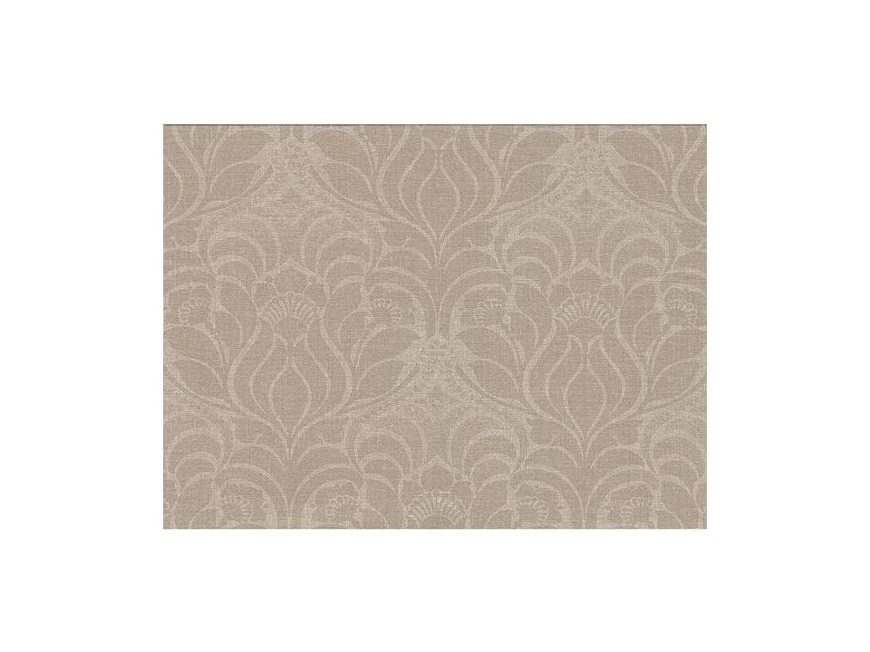 Warner Textures Sandor Light Brown Damask Wallpaper