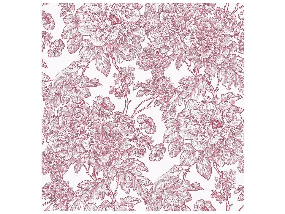 A-street Prints Birds of Paraside Breeze Red Floral Wallpaper