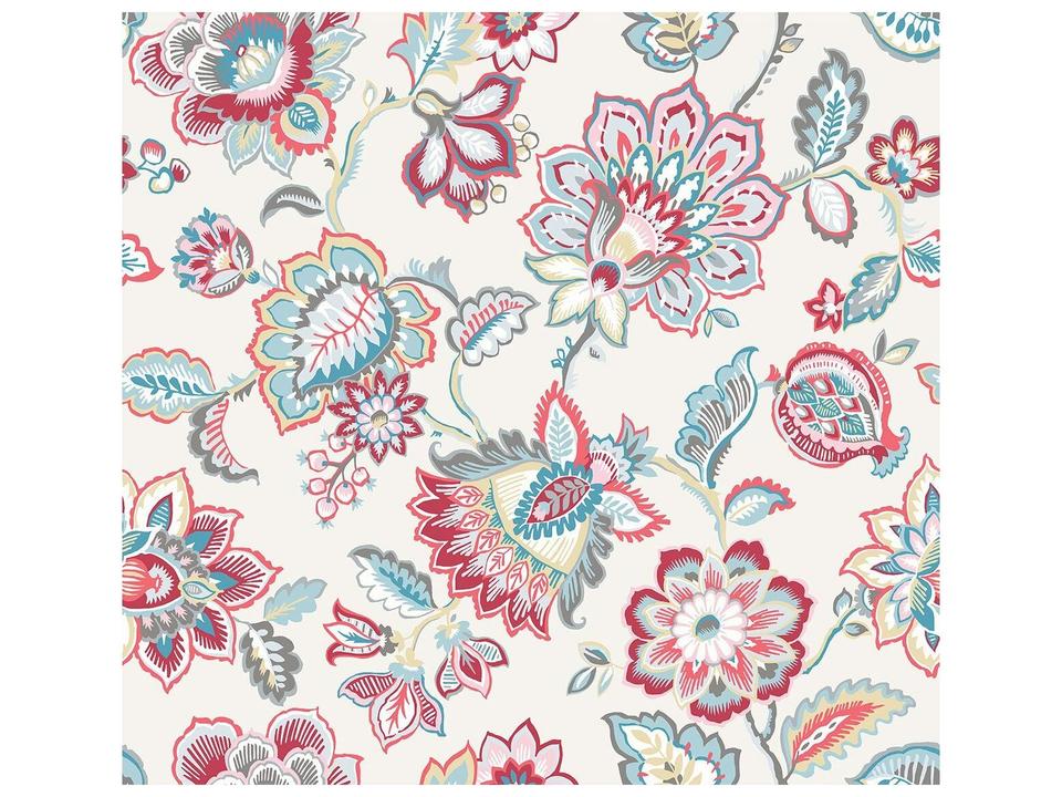A-street Prints Corona Red Jacobean Wallpaper