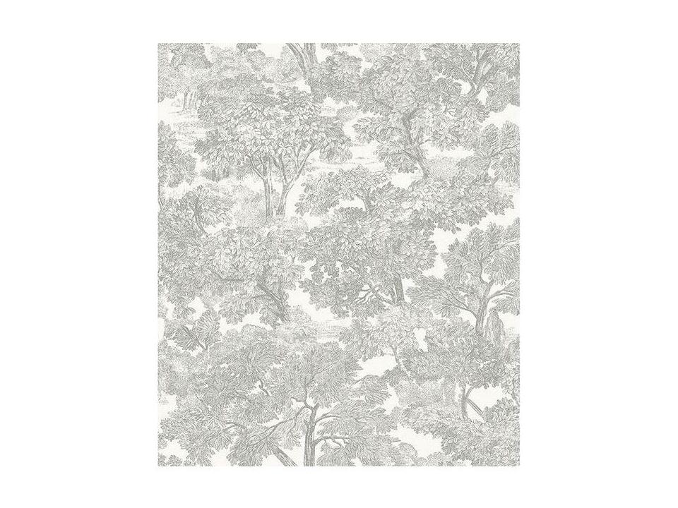 Chesapeake Spinney Grey Toile Wallpaper