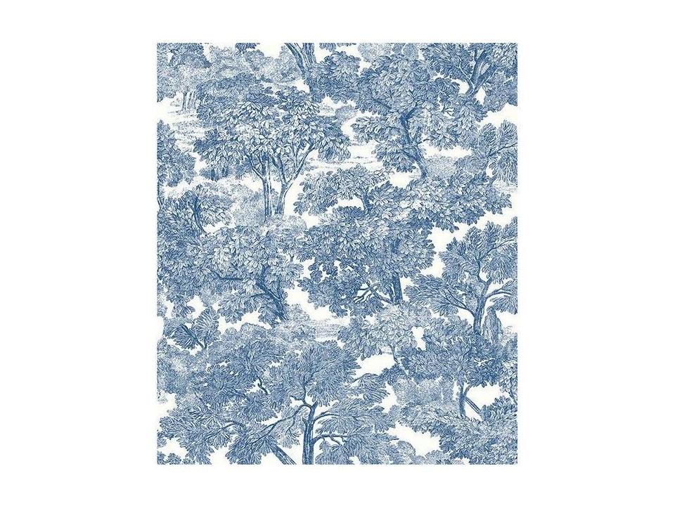 Chesapeake Spinney Blue Toile Wallpaper
