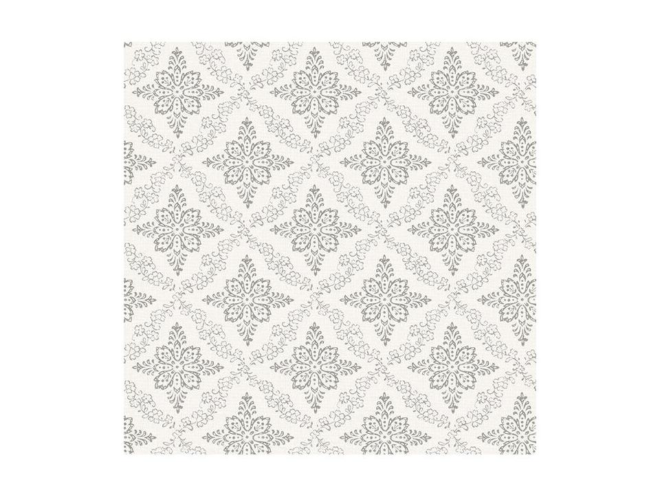 Chesapeake Wynonna Light Grey Geometric Floral Wallpaper