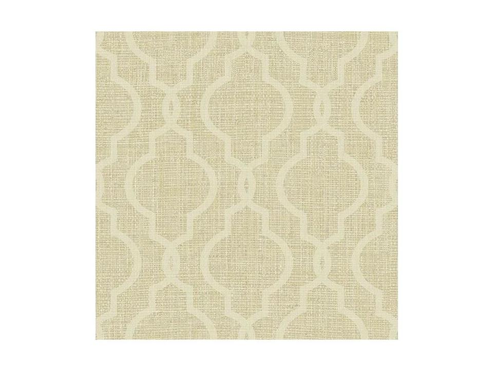 Kenneth James Geometric Jute Gold Quatrefoil Wallpaper