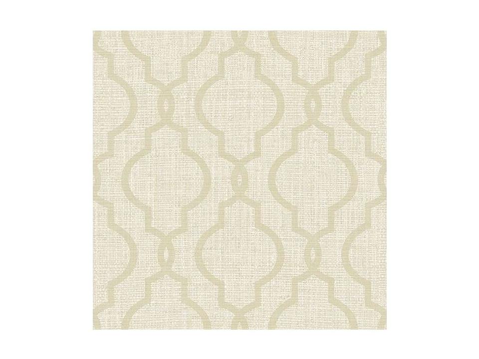 Kenneth James Geometric Jute Taupe Quatrefoil Wallpaper
