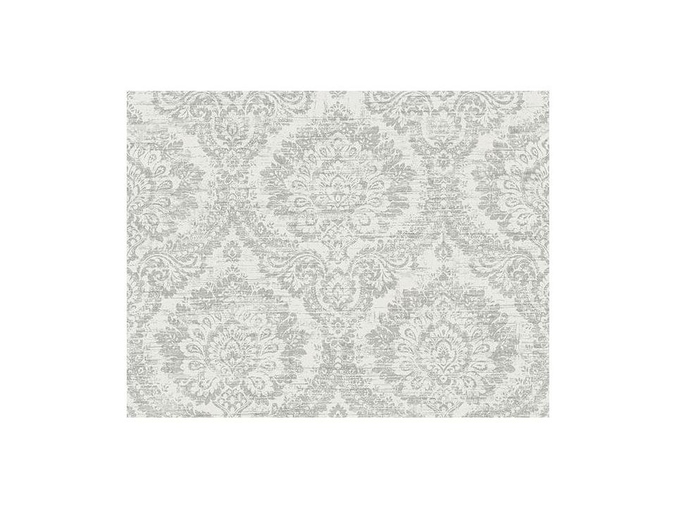 Kenneth James Kauai Grey Damask Wallpaper