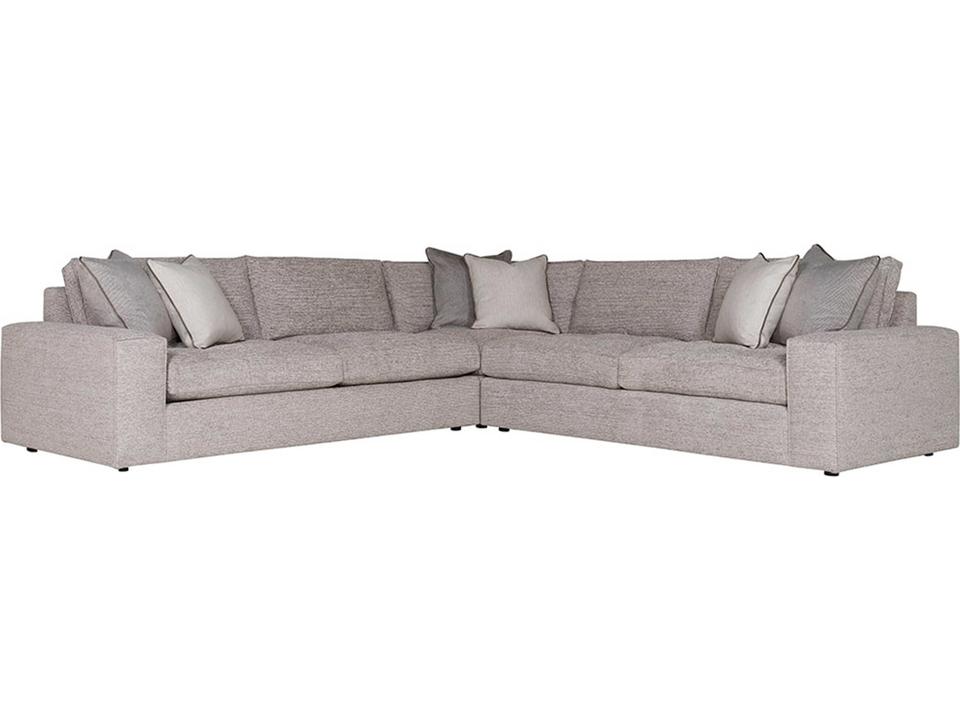 Nest 3-Piece Modular Fabric Sectional in Gray