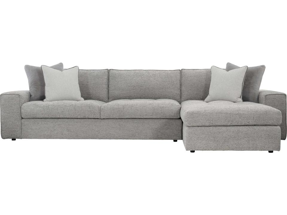 Nest 2-Piece Modular Fabric Sectional Sofa with Down Blend Cushions