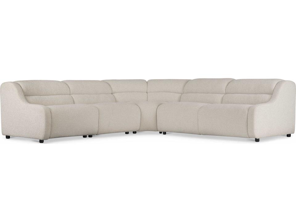 Gio 3-Piece Modular Power Motion Fabric Sectional in Cream
