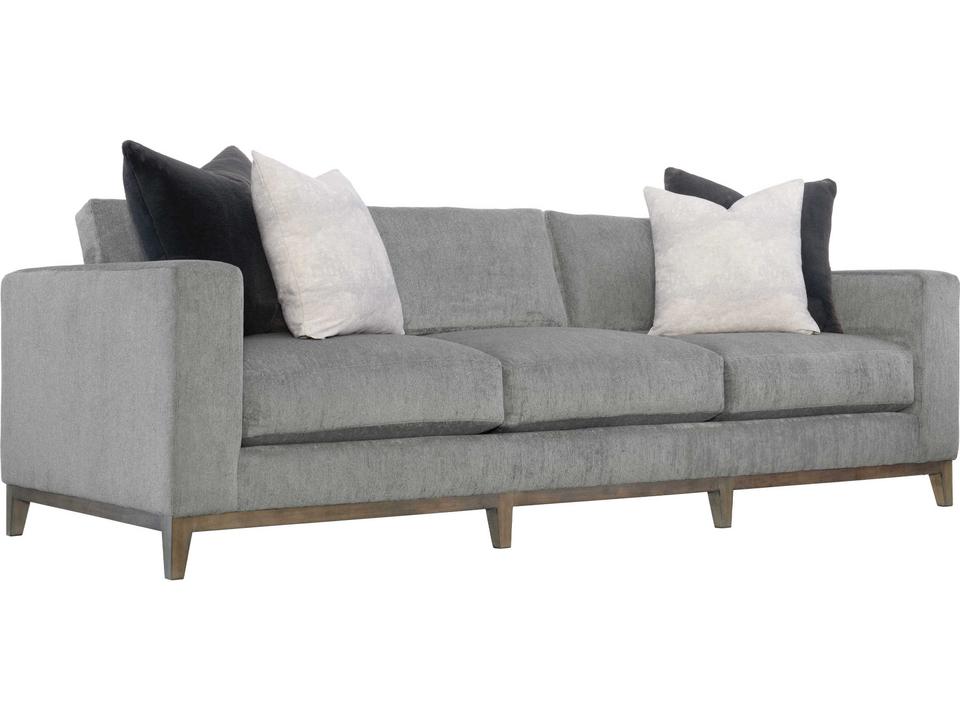 Noel 3-Seat Fabric Sofa with Track Arms in Gray