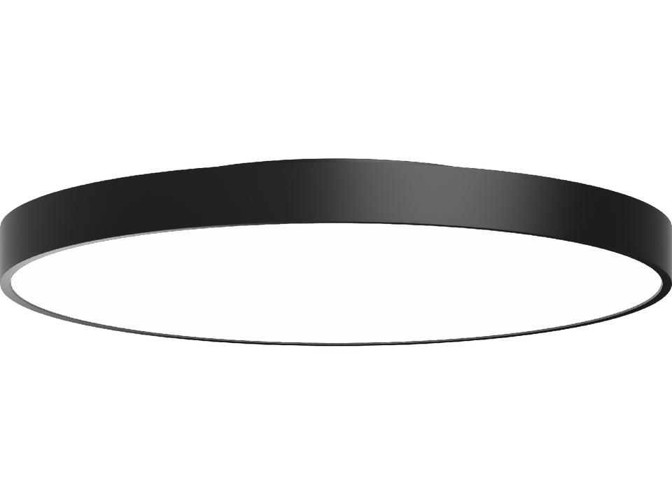 Rhythm 24-Inch Round LED Flush Mount Ceiling Light in Black