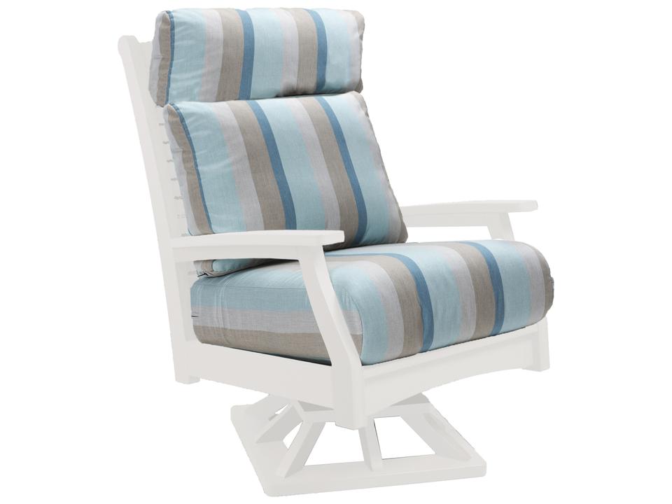 Classic Terrace High Back Swivel Rocker Durable Poly Lumber