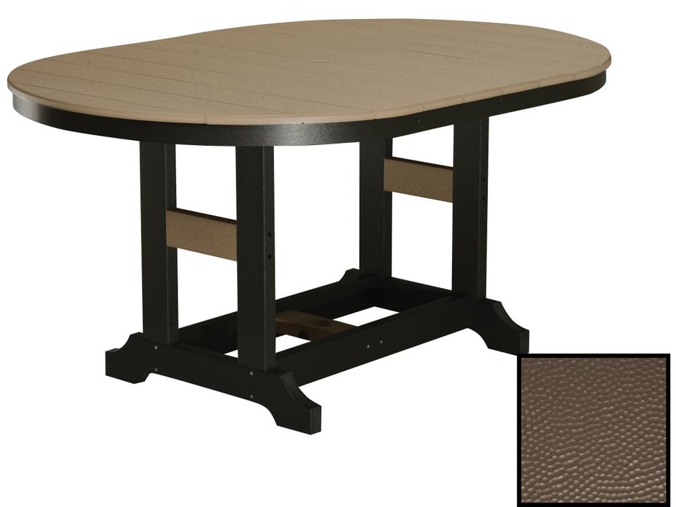 Garden Classic 44x64 Oblong Bar Table with Hammered Top