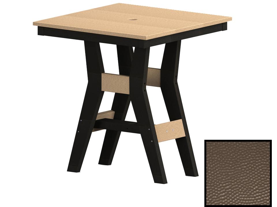 Harbor 28-Inch Square Bar Table with Hammered Top