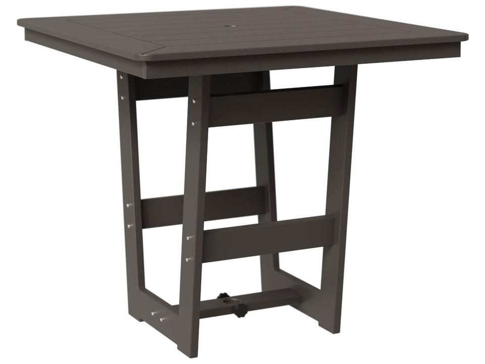 Hudson 40-Inch Square Bar Height Outdoor Dining Table with Umbrella Hole