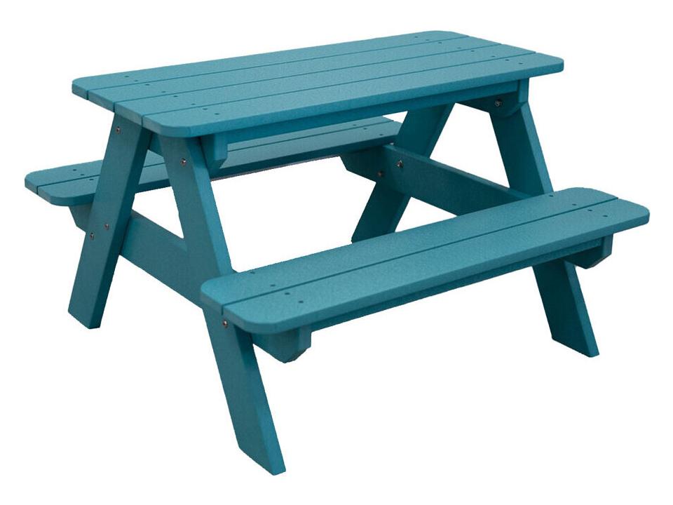Kids Rectangle Picnic Table in High-Density Polyethylene