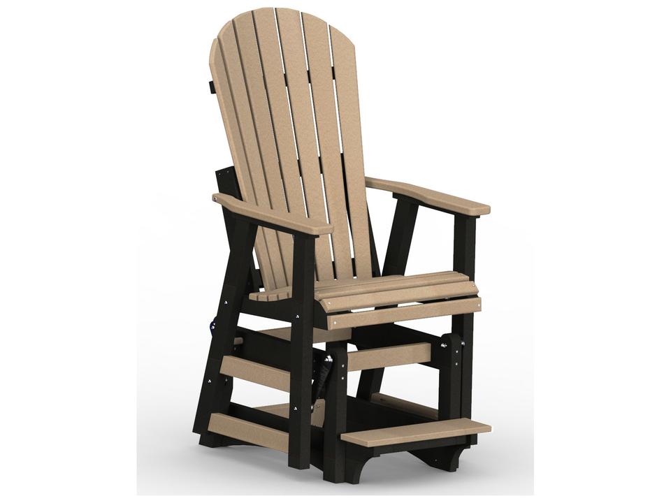 Comfo-Back Single Counter Height Glider Chair in Poly Lumber