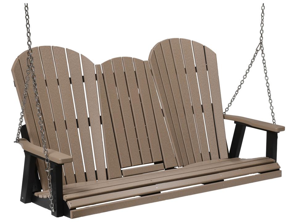 Comfo-Back Three Seat Patio Swing with Console and Zinc Chains