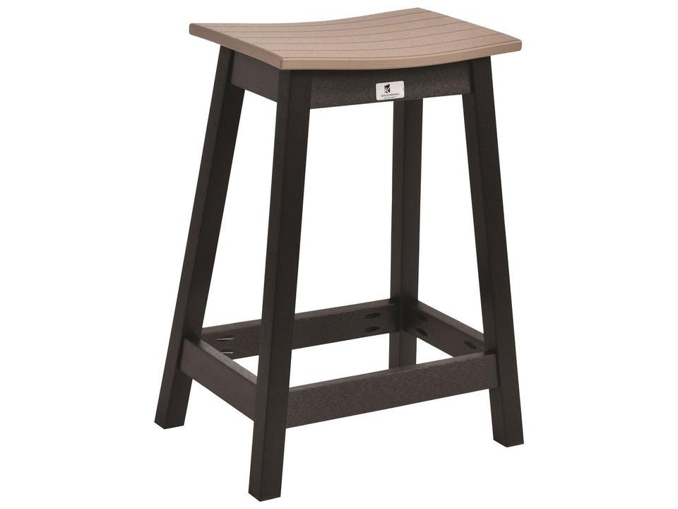 Saddle HDPE Poly Lumber Counter Stool All-Weather