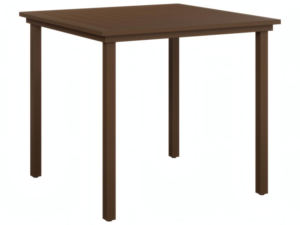 Vida 44 Inch Square Outdoor Bar Table with Poly Top