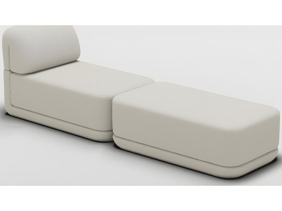 The Cube 3-Piece Modular Cream Boucle Sectional Sofa