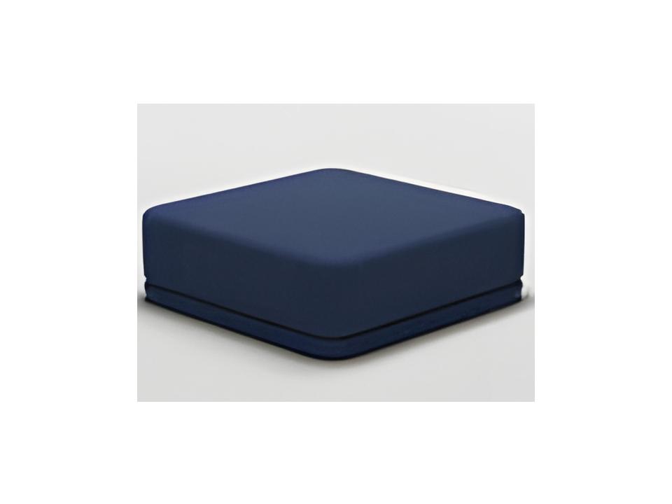 Cube Modular Ottoman in Navy Blue Chenille Fabric