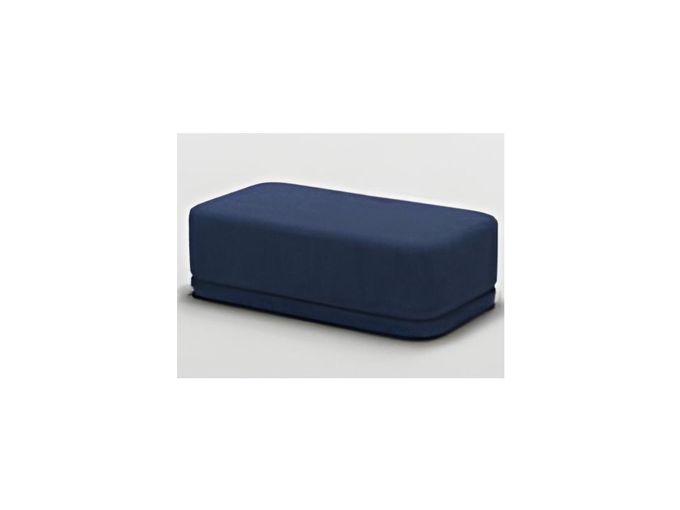 Cube Slim Modular Ottoman in Navy Chenille