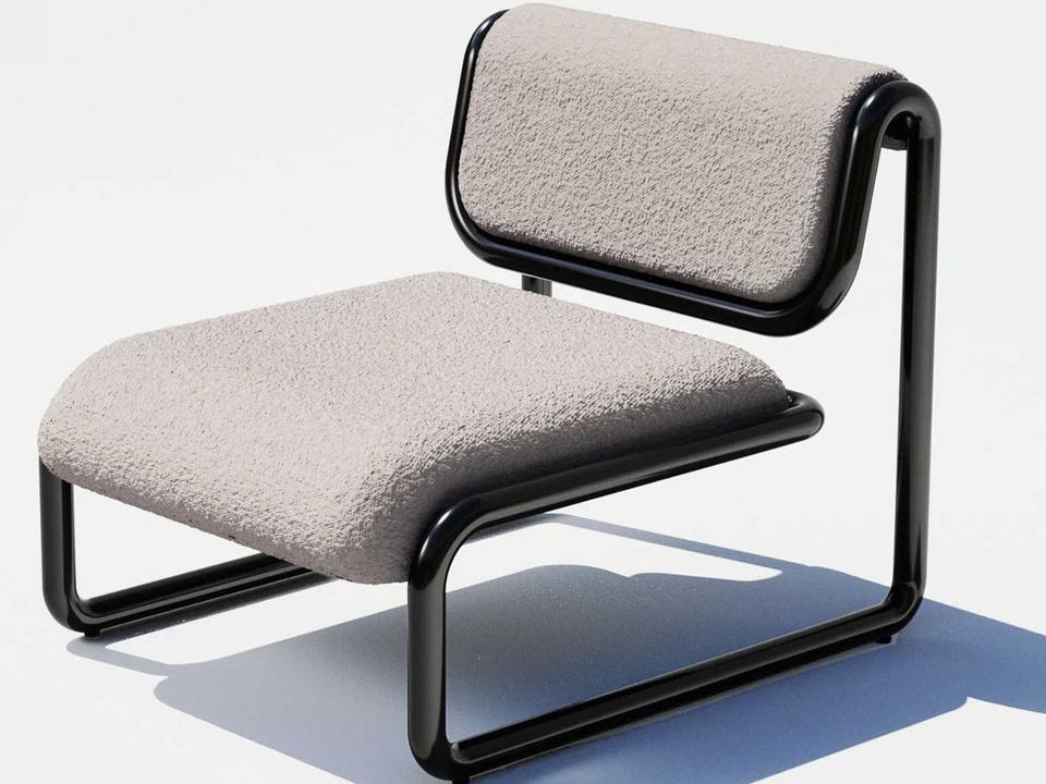Tube Black Accent Chair
