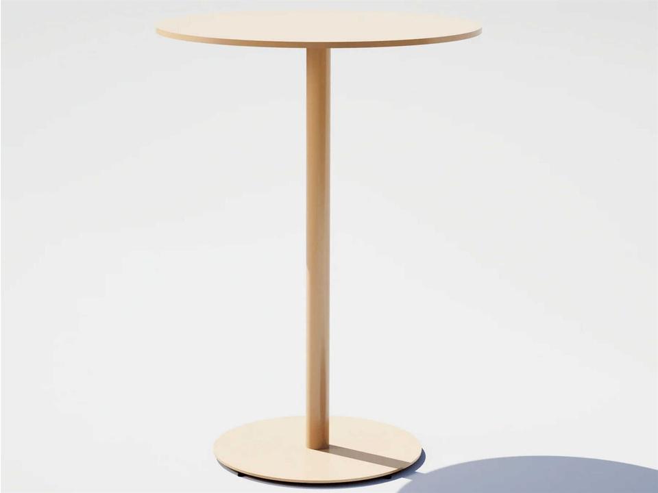 Pedestal Aluminum Round Bar Table