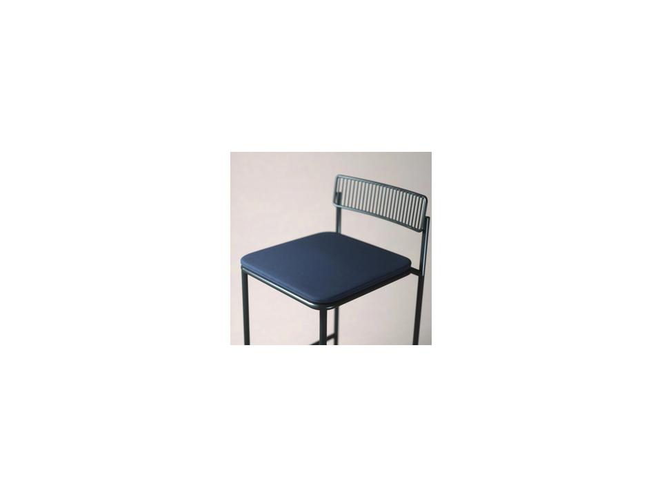 Rachel Wire Dining Side Chair in Black with Powder-Coated Steel and Bikini Seat Pad