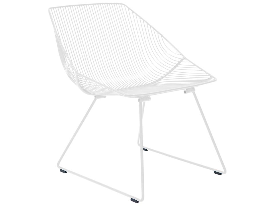 Bunny White Powder-Coated Steel Indoor Outdoor Lounge Chair