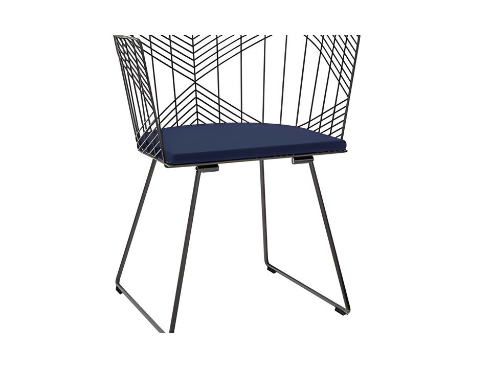 Captain Seat Pad Navy in Sunbrella Fabric for Captain Chair