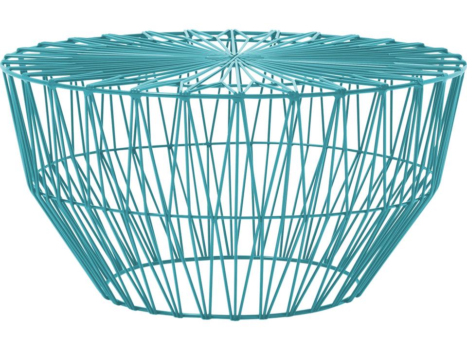 Drum Galvanized Iron Peacock Round End Table