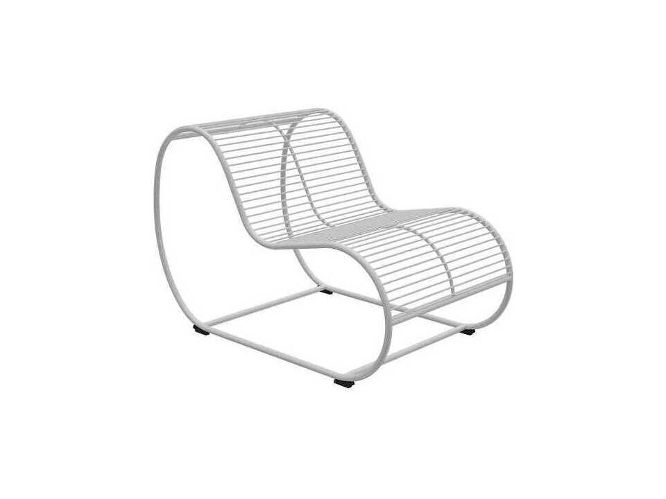 Loop Outdoor Lounge Chair in White Powder-Coated Steel