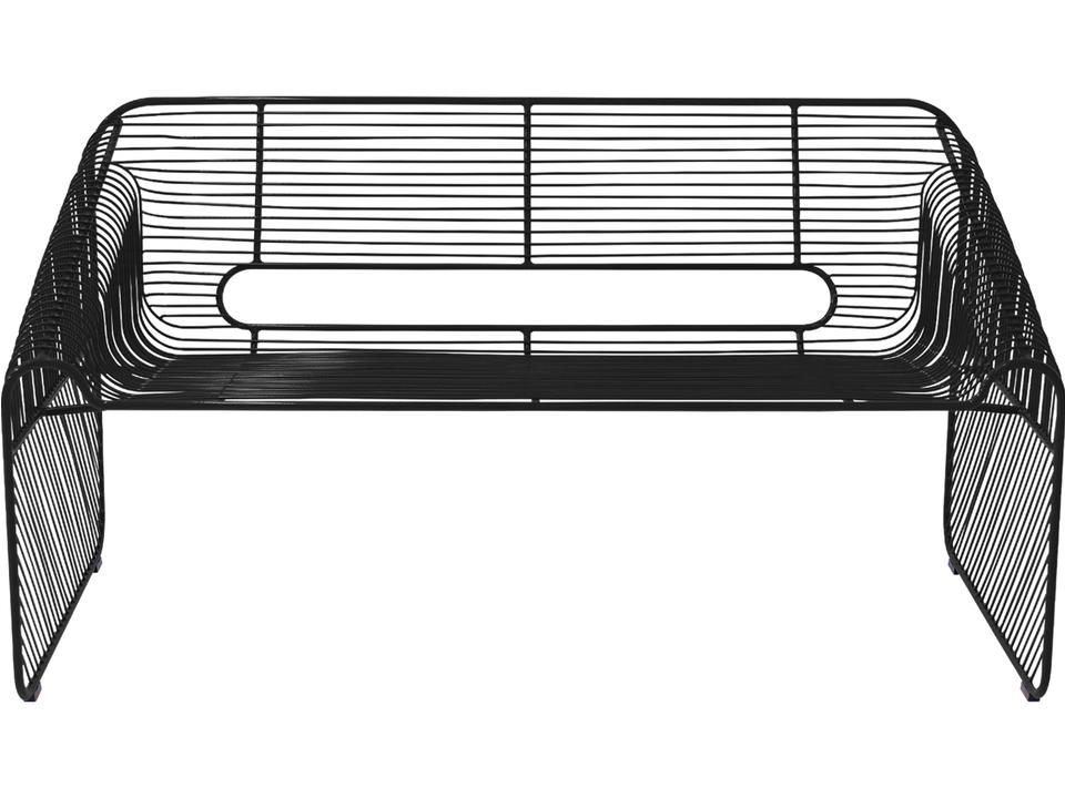 Love Seat Wire Frame Loveseat in Black