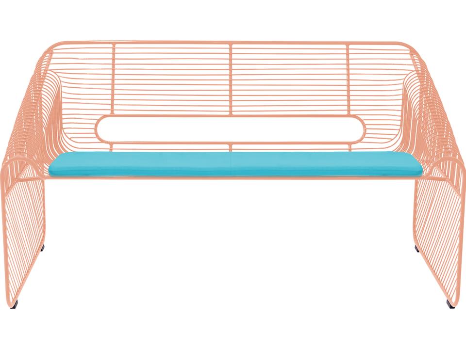 Loveseat Seat Pad in Aruba Sunbrella Fabric