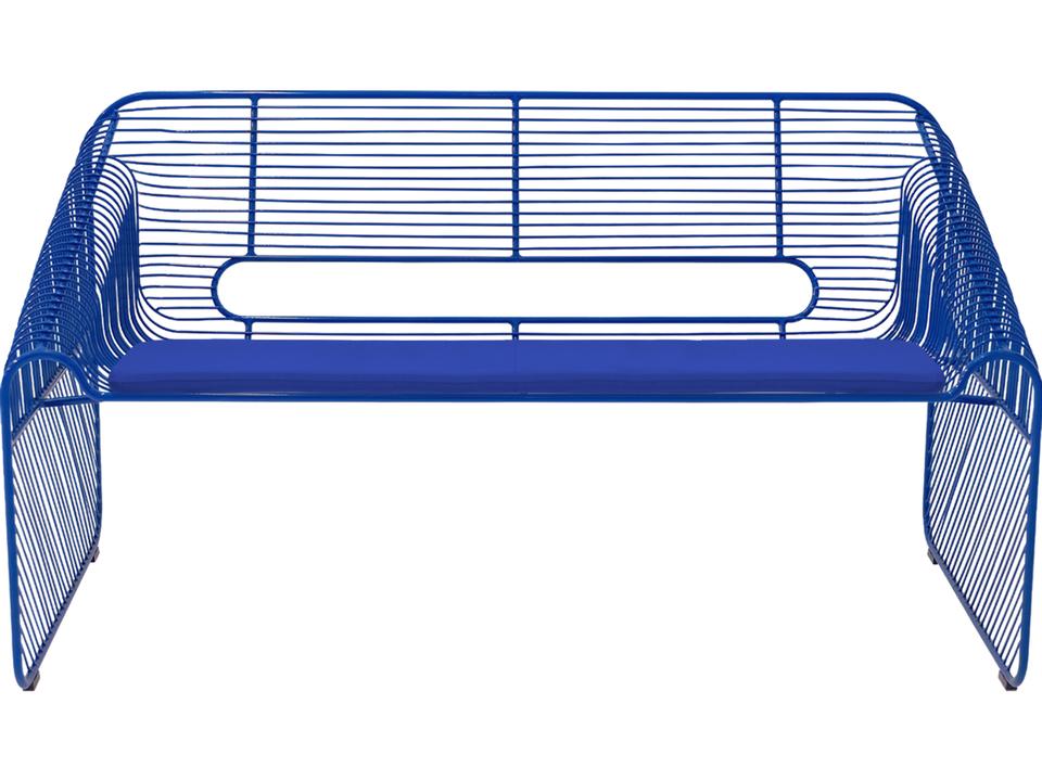 Loveseat Pad in Turquoise Blue Sunbrella Fabric with Down Fill