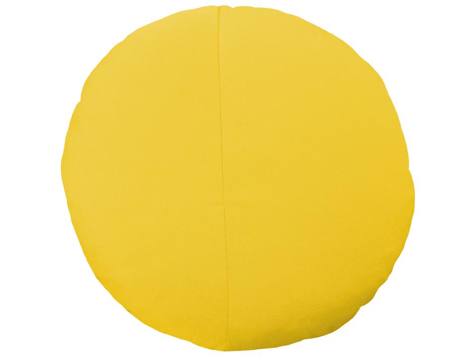 15-Inch Round Down-Filled Throw Pillow in Yellow