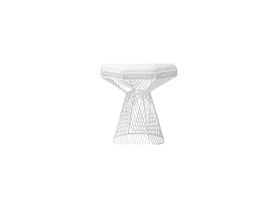 Switch Pad Dual-Function Seat Pad Table Top in White Vegan Leather