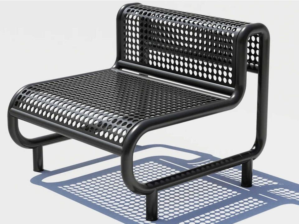 Tube Aluminum Metal Lounge Chair