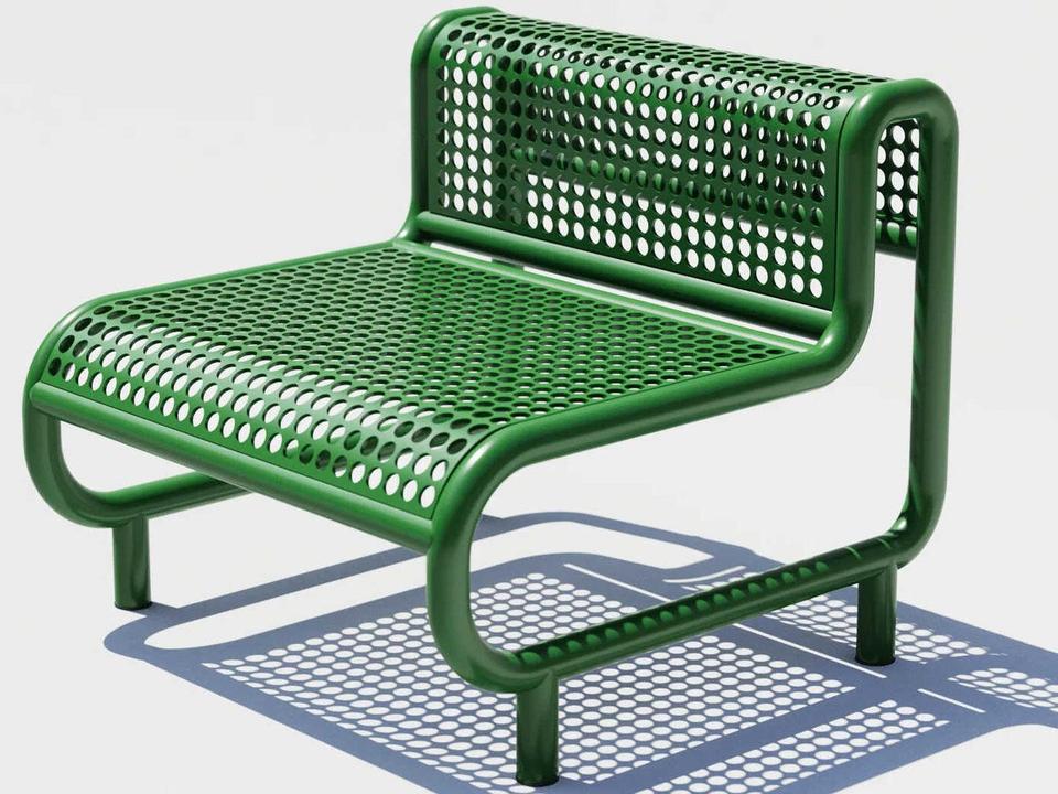 Tube Aluminum Metal Lounge Chair