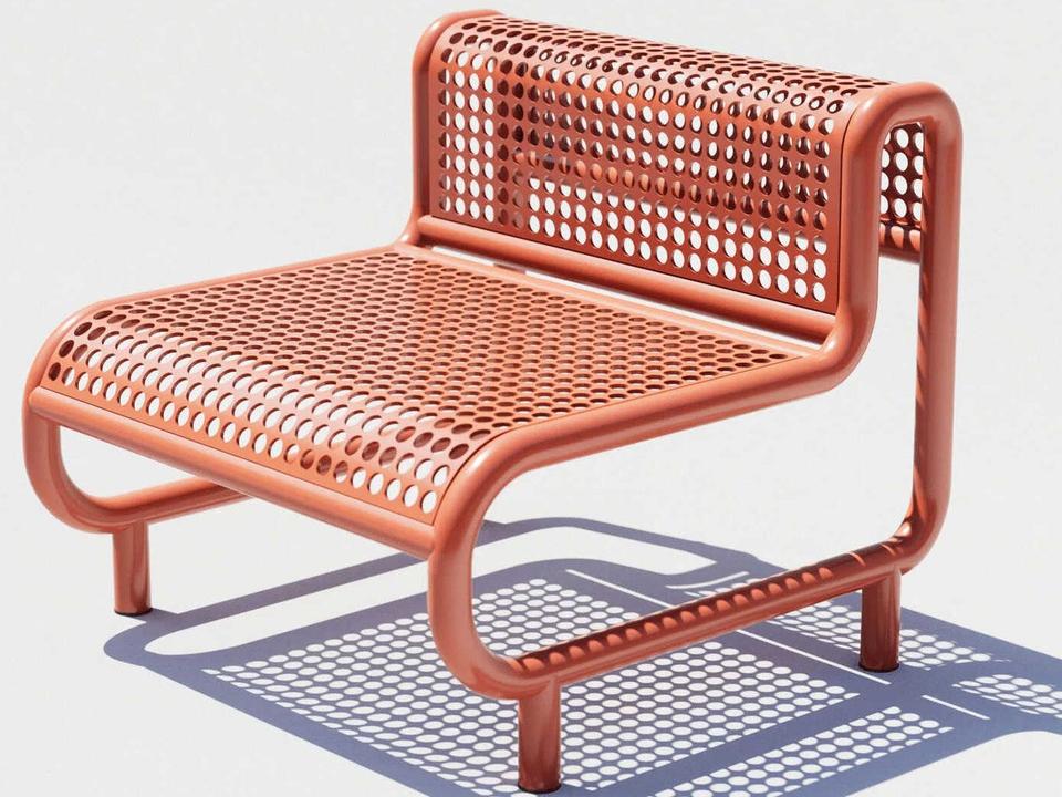 Tube Aluminum Metal Lounge Chair