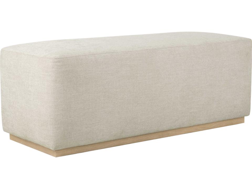 Higgins Upholstered Accent Bench in Crypton Beach Beige Fabric