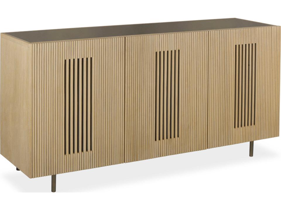 Lamar 66-Inch Teak Wood Sideboard in Beach Finish