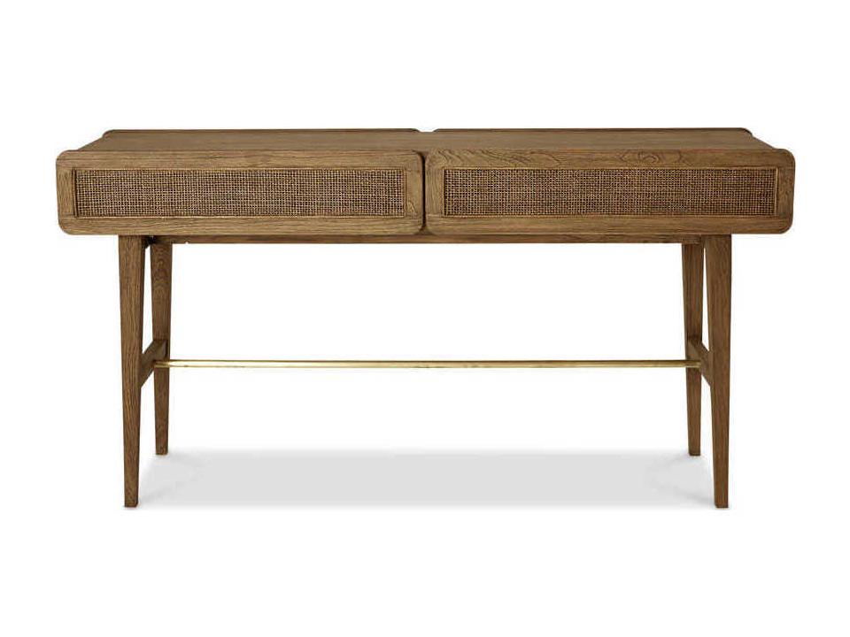 Miles Rectangular Wood Console Table in Mink