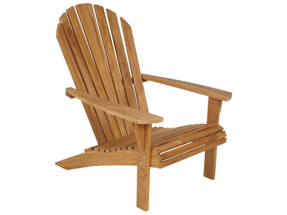 Adirondack Natural Teak Outdoor Accent Armchair