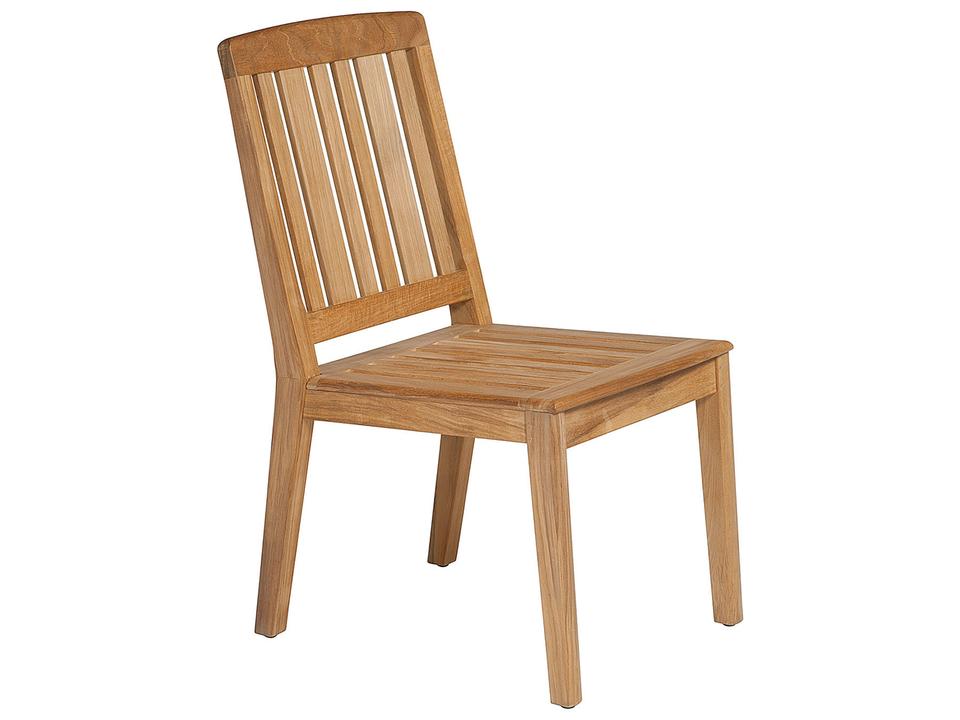 Chesapeake Teak Outdoor Dining Side Chair in Natural Finish