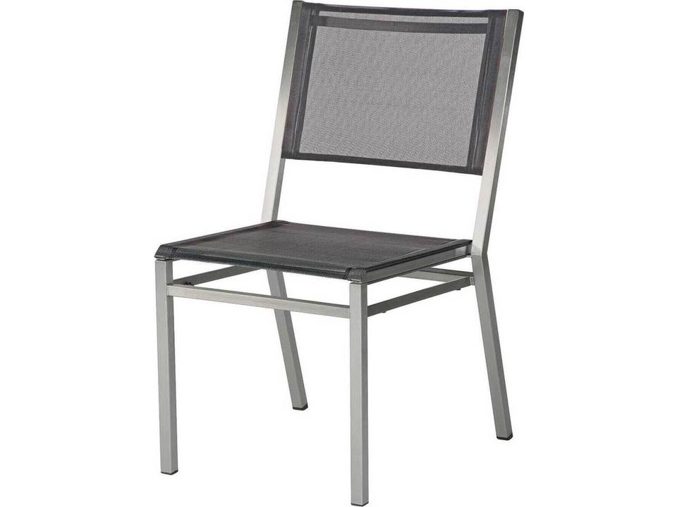 Equinox Marine Grade Stainless Steel Outdoor Dining Side Chair With Textilene Sling